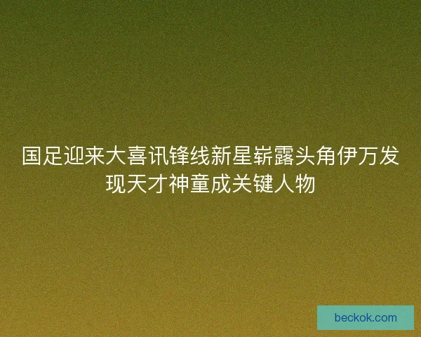 国足迎来大喜讯锋线新星崭露头角伊万发现天才神童成关键人物